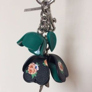 Coach Floral Tea Rose key chain